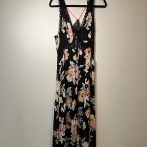 Mustard Seed Women's Casual Floral Maxi Dress - L